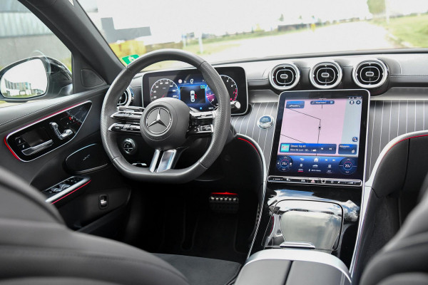Mercedes-Benz C-Klasse 180 AMG Night ed. Pano, Memory, 360, Dodeh, Sfeer, CarPlay!