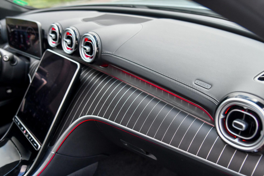 Mercedes-Benz C-Klasse 180 AMG Night ed. Pano, Memory, 360, Dodeh, Sfeer, CarPlay!