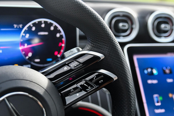 Mercedes-Benz C-Klasse 180 AMG Night ed. Pano, Memory, 360, Dodeh, Sfeer, CarPlay!