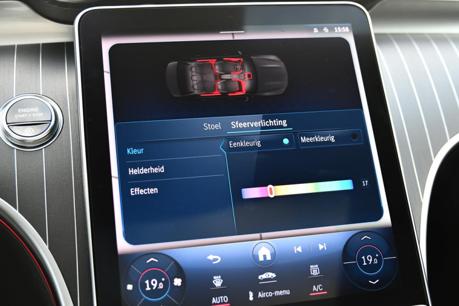 Mercedes-Benz C-Klasse 180 AMG Night ed. Pano, Memory, 360, Dodeh, Sfeer, CarPlay!