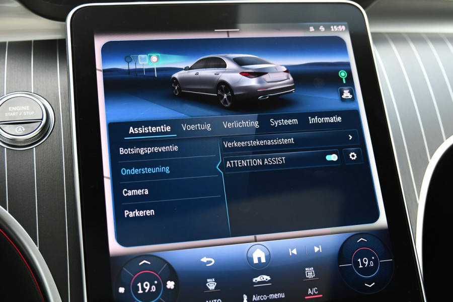 Mercedes-Benz C-Klasse 180 AMG Night ed. Pano, Memory, 360, Dodeh, Sfeer, CarPlay!