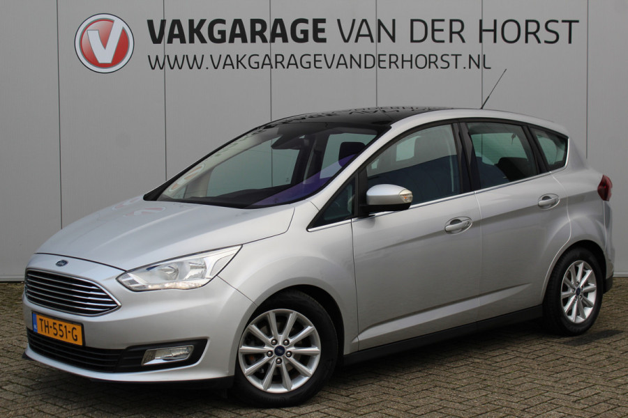 Ford C-MAX 1.0-125pk Titanium. Nette en goed onderhouden hoogzitter ! Volautm. airco dual, panoramadak, parkeersensoren, metallic lak,  telefoonvoorb., navigatie, LM wielen, Ford C-MAX 1.0-125pk Titanium. Nette en goed onderhouden hoogzitter ! Volautm. airco dual, panoramadak, parkeersensoren, metallic lak,  telefoonvoorb., navigatie, LM wielen,