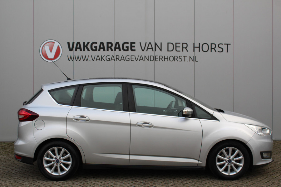 Ford C-MAX 1.0-125pk Titanium. Nette en goed onderhouden hoogzitter ! Volautm. airco dual, panoramadak, parkeersensoren, metallic lak,  telefoonvoorb., navigatie, LM wielen, Ford C-MAX 1.0-125pk Titanium. Nette en goed onderhouden hoogzitter ! Volautm. airco dual, panoramadak, parkeersensoren, metallic lak,  telefoonvoorb., navigatie, LM wielen,