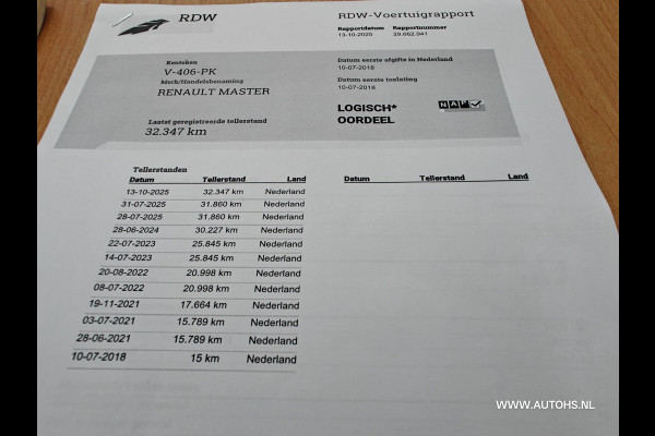 Renault Master T28 2.3 dCi L1H2 , Lage km , Euro 6 , 1e Eig , nette bus Renault Master T28 2.3 dCi L1H2 , Lage km , Euro 6 , 1e Eig , nette bus