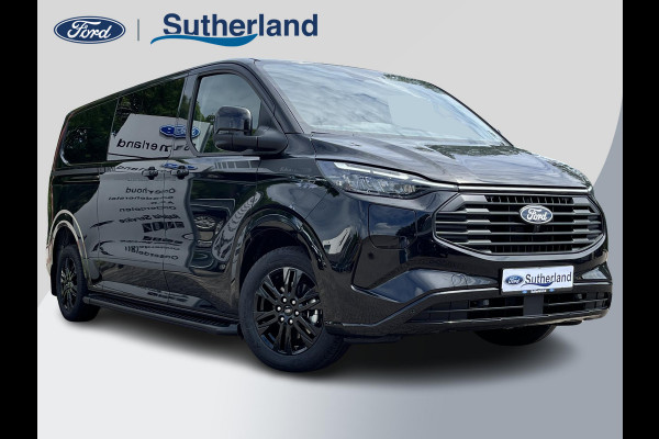 Ford Transit Custom 320 2.5 PHEV L2H1 Black Platinum DC | SCI | Ford Voorraad  | Prijs is excl. BTW incl. BPM| incl. €4.422,- korting! | Dubbele cabine Snoeks leder | Full led | Dubbele zij-schuifdeur | Direct uit voorraad leverbaar! | Full options