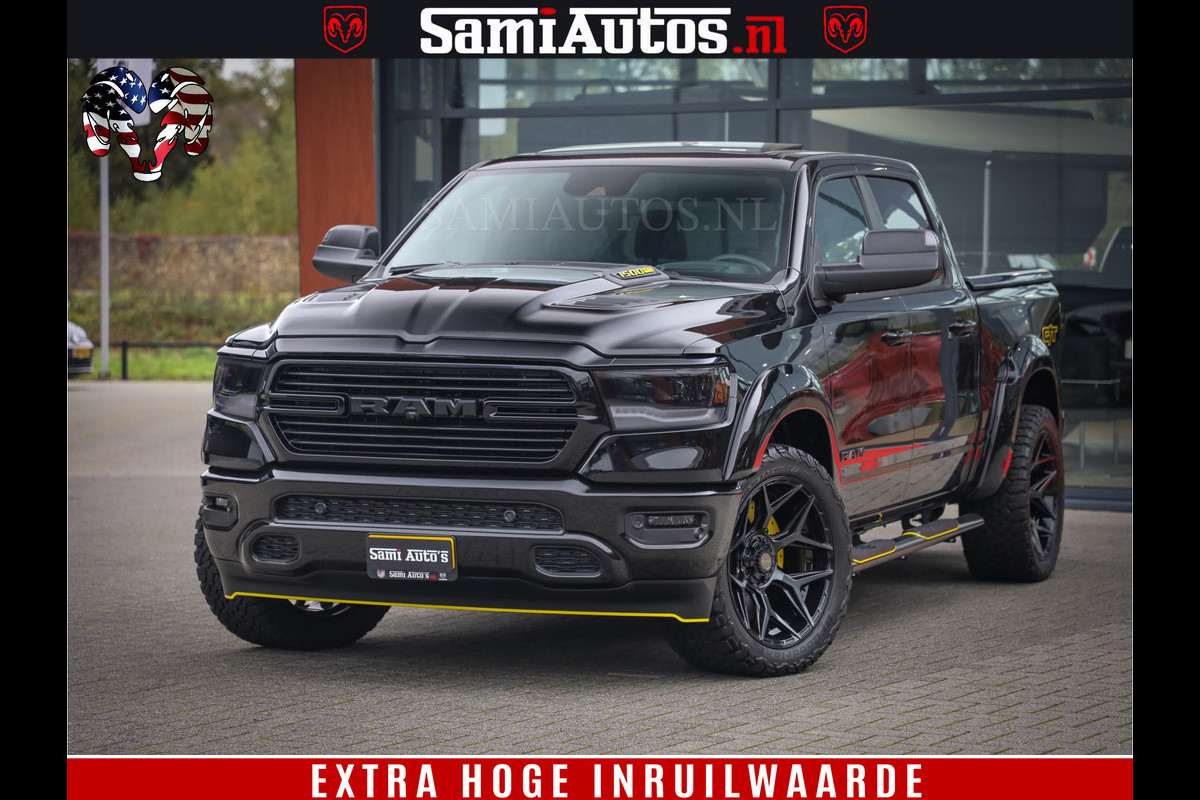 Dodge Ram 1500 GT EDITION | TRX PACK | VIRTUAL COCKPIT | HEAD-UP | ADAPTIVE CRUISE | 360 CAMERA | 5.7 HEMI V8 402PK | 4X4 | Comfortabele Dubbele Cabine met Royale 5 Zitplaatsen | BPM vrij | Nu Leverbaar uit Voorraad | Voorraad Nr 2437 Dodge Ram 1500 GT EDITION | TRX PACK | VIRTUAL COCKPIT | HEAD-UP | ADAPTIVE CRUISE | 360 CAMERA | 5.7 HEMI V8 402PK | 4X4 | Comfortabele Dubbele Cabine met Royale 5 Zitplaatsen | BPM vrij | Nu Leverbaar uit Voorraad | Voorraad Nr 2437