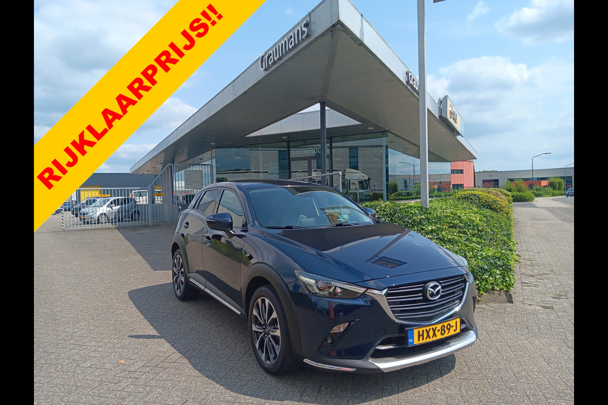 Mazda CX-3 2.0 SkyActiv-G 120 GT-M Line AUTOMAAT, Navi, Clima, Head-up, 18" etc. incl. 12 MND BOVAGGARANTIE