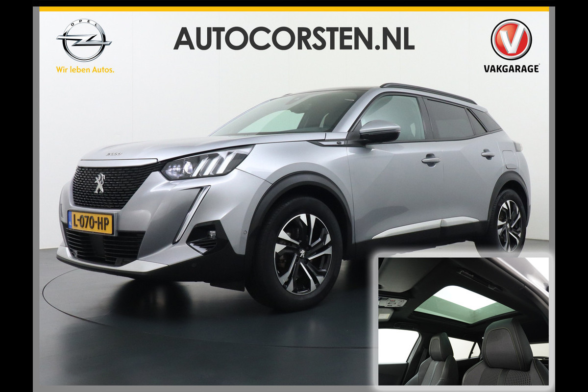 Peugeot e-2008 EV GT Line 50kWh Pano-dak SOH 95% Apple Carplay Android PDC-a+v 360°Camera Navi Ecc Cruise Control Pdc Lmv DAB Privacy Glas Keyless Led Bluetooth € 45.000 nieuw!