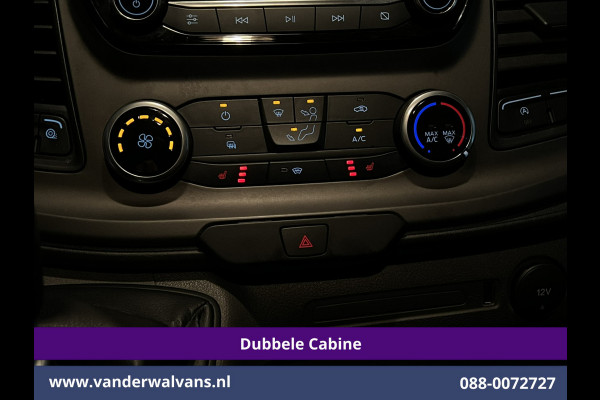 Ford Transit Custom 2.0 TDCI 130pk L2H1 Dubbele Cabine Euro6 Airco | 5-Zits | Camera | 2x zijdeur | Apple Carplay Cruisecontrol, LED, LM velgen, Stoelverwarming, Verwarmde voorruit, Parkeersensoren, Sidebars