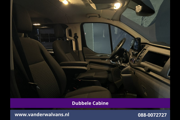 Ford Transit Custom 2.0 TDCI 130pk L2H1 Dubbele Cabine Euro6 Airco | 5-Zits | Camera | 2x zijdeur | Apple Carplay Cruisecontrol, LED, LM velgen, Stoelverwarming, Verwarmde voorruit, Parkeersensoren, Sidebars