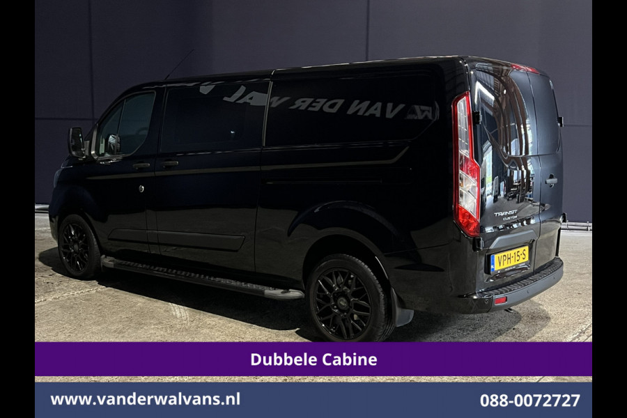 Ford Transit Custom 2.0 TDCI 130pk L2H1 Dubbele Cabine Euro6 Airco | 5-Zits | Camera | 2x zijdeur | Apple Carplay Cruisecontrol, LED, LM velgen, Stoelverwarming, Verwarmde voorruit, Parkeersensoren, Sidebars