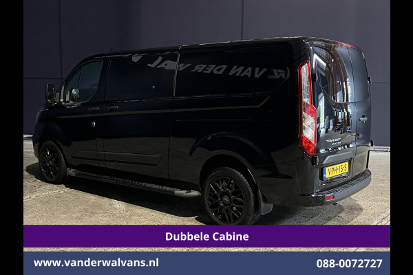 Ford Transit Custom 2.0 TDCI 130pk L2H1 Dubbele Cabine Euro6 Airco | 5-Zits | Camera | 2x zijdeur | Apple Carplay Cruisecontrol, LED, LM velgen, Stoelverwarming, Verwarmde voorruit, Parkeersensoren, Sidebars