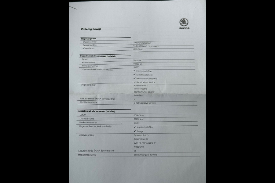 Škoda Fabia Combi 1.0 TSI Drive Navi Airco PDC Škoda Fabia Combi 1.0 TSI Drive Navi Airco PDC