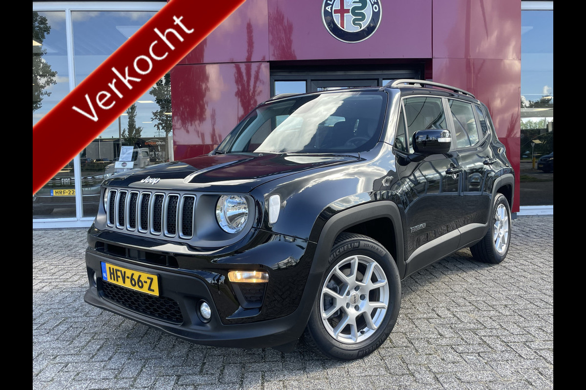 Jeep Renegade 1.5T e-Hybrid Limited | Apple/Android CarPlay | Parkeersensoren | Cruise control Jeep Renegade 1.5T e-Hybrid Limited | Apple/Android CarPlay | Parkeersensoren | Cruise control