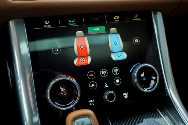 Land Rover Range Rover Sport 5.0 V8 SVR 575 PK / SVO Lak / Pano / Alcantara / Carbon / Trekhaak Land Rover Range Rover Sport 5.0 V8 SVR 575 PK / SVO Lak / Pano / Alcantara / Carbon / Trekhaak