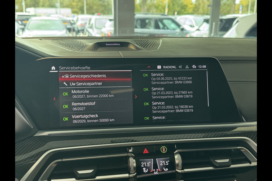 BMW X6 M Competition / Trekhaak / Panoramadak / 360Camera / Head-up / Rear Entertainment / Bowers & Wilkens / 22'' / Softclose / Intr.voorverwarming / Carbon intr. / Stoelventilatie / Stuur+Stoelverwarming / DAB BMW X6 M Competition / Trekhaak / Panoramadak / 360Camera / Head-up / Rear Entertainment / Bowers & Wilkens / 22'' / Softclose / Intr.voorverwarming / Carbon intr. / Stoelventilatie / Stuur+Stoelverwarming / DAB