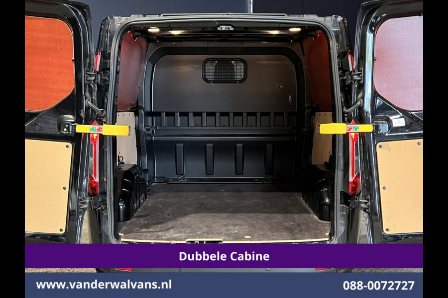 Ford Transit Custom 2.0 TDCI 130pk L2H1 Dubbele Cabine Euro6 Airco | 5-Zits | Camera | 2x zijdeur | Apple Carplay Cruisecontrol, LED, LM velgen, Stoelverwarming, Verwarmde voorruit, Parkeersensoren, Sidebars
