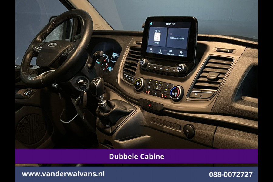 Ford Transit Custom 2.0 TDCI 130pk L2H1 Dubbele Cabine Euro6 Airco | 5-Zits | Camera | 2x zijdeur | Apple Carplay Cruisecontrol, LED, LM velgen, Stoelverwarming, Verwarmde voorruit, Parkeersensoren, Sidebars