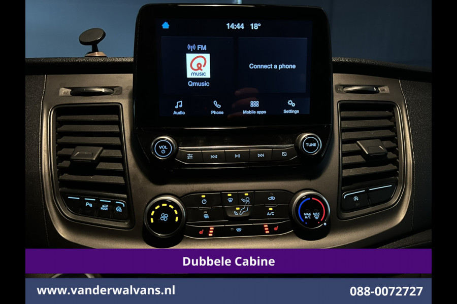 Ford Transit Custom 2.0 TDCI 130pk L2H1 Dubbele Cabine Euro6 Airco | 5-Zits | Camera | 2x zijdeur | Apple Carplay Cruisecontrol, LED, LM velgen, Stoelverwarming, Verwarmde voorruit, Parkeersensoren, Sidebars