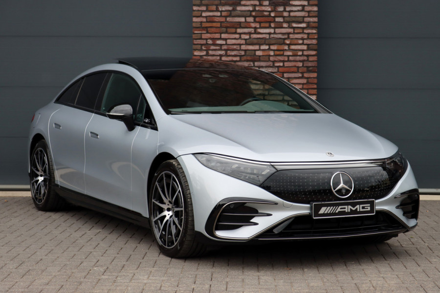 Mercedes-Benz EQS 450 4MATIC AMG Line 118 kWh | Hyperscreen | Airmatic | Achterasbesturing | Distronic+ | Stoelventilatie V+A | Burmester | Massage | Verwarmd Stuurwiel | HUD | Digital Light |