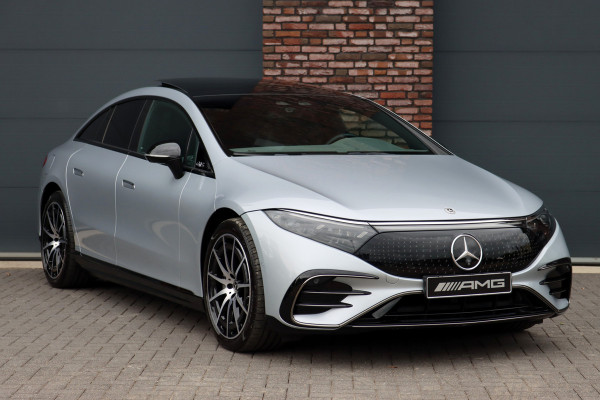 Mercedes-Benz EQS 450 4MATIC AMG Line 118 kWh | Hyperscreen | Airmatic | Achterasbesturing | Distronic+ | Stoelventilatie V+A | Burmester | Massage | Verwarmd Stuurwiel | HUD | Digital Light |