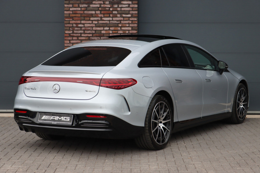 Mercedes-Benz EQS 450 4MATIC AMG Line 118 kWh | Hyperscreen | Airmatic | Achterasbesturing | Distronic+ | Stoelventilatie V+A | Burmester | Massage | Verwarmd Stuurwiel | HUD | Digital Light |