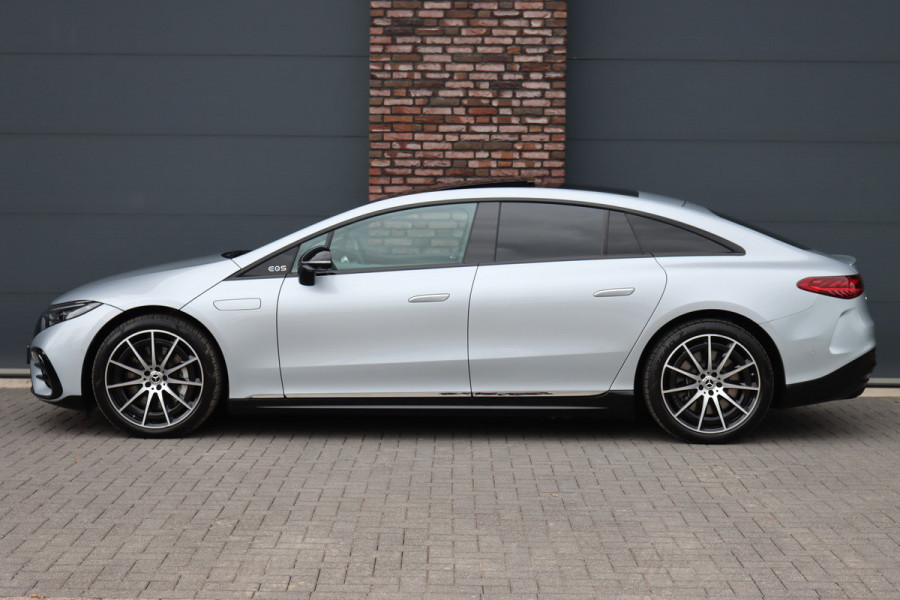 Mercedes-Benz EQS 450 4MATIC AMG Line 118 kWh | Hyperscreen | Airmatic | Achterasbesturing | Distronic+ | Stoelventilatie V+A | Burmester | Massage | Verwarmd Stuurwiel | HUD | Digital Light |