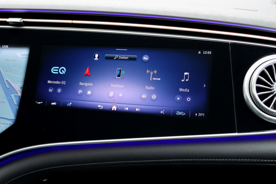 Mercedes-Benz EQS 450 4MATIC AMG Line 118 kWh | Hyperscreen | Airmatic | Achterasbesturing | Distronic+ | Stoelventilatie V+A | Burmester | Massage | Verwarmd Stuurwiel | HUD | Digital Light |