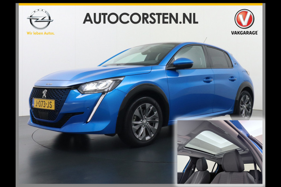 Peugeot e-208 EV Allure 50kWh Pano-dak Adaptieve Cruise Control 360°Camera Navi Ecc Stoelverwarming Apple Carplay Android Auto DAB+ Lane Assist Keyless Led Pdc 1e Eigenaar 100% Dealeronderhouden Origineel Nederlandse Auto