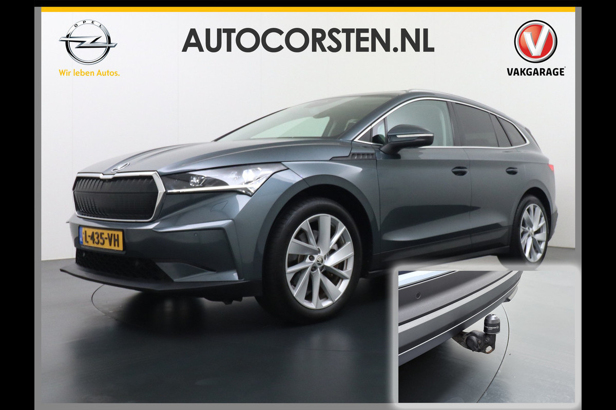 Škoda ENYAQ iV 80 SOH 94% Pano-dak Trekhaak W-pomp Adaptieve Cruise Control Camera Apple Carplay Android Auto Navi Ecc Pdc Stuur+Stoelverwarming Lmv 20" Mirrorlink DAB Led Matrix Elek.Achterklep Ecc-Achter Zeer complete Enyaq!