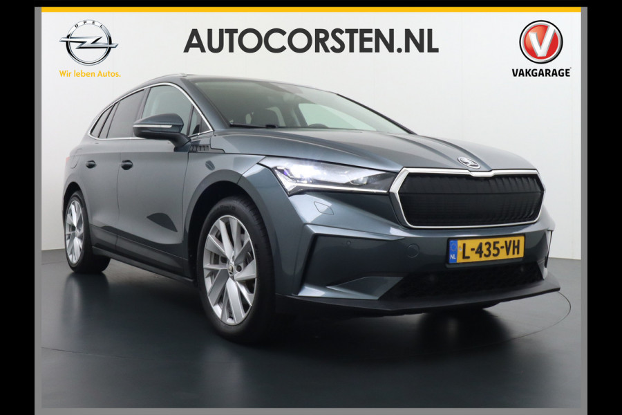 Škoda ENYAQ iV 80 SOH 94% Pano-dak Trekhaak W-pomp Adaptieve Cruise Control Camera Apple Carplay Android Auto Navi Ecc Pdc Stuur+Stoelverwarming Lmv 20" Mirrorlink DAB Led Matrix Elek.Achterklep Ecc-Achter Zeer complete Enyaq!