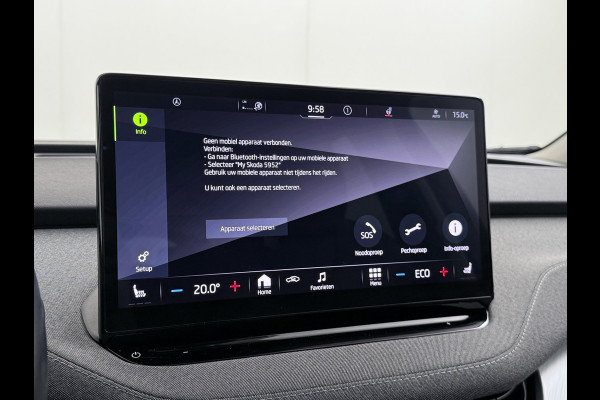 Škoda ENYAQ iV 80 SOH 94% Pano-dak Trekhaak W-pomp Adaptieve Cruise Control Camera Apple Carplay Android Auto Navi Ecc Pdc Stuur+Stoelverwarming Lmv 20" Mirrorlink DAB Led Matrix Elek.Achterklep Ecc-Achter Zeer complete Enyaq!