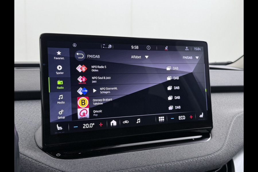 Škoda ENYAQ iV 80 SOH 94% Pano-dak Trekhaak W-pomp Adaptieve Cruise Control Camera Apple Carplay Android Auto Navi Ecc Pdc Stuur+Stoelverwarming Lmv 20" Mirrorlink DAB Led Matrix Elek.Achterklep Ecc-Achter Zeer complete Enyaq!