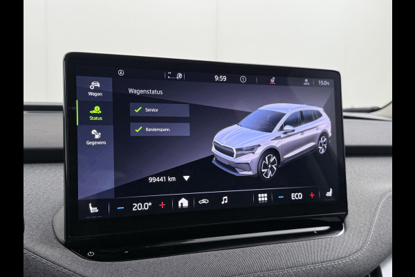 Škoda ENYAQ iV 80 SOH 94% Pano-dak Trekhaak W-pomp Adaptieve Cruise Control Camera Apple Carplay Android Auto Navi Ecc Pdc Stuur+Stoelverwarming Lmv 20" Mirrorlink DAB Led Matrix Elek.Achterklep Ecc-Achter Zeer complete Enyaq!