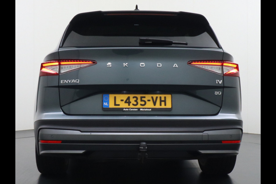 Škoda ENYAQ iV 80 SOH 94% Pano-dak Trekhaak W-pomp Adaptieve Cruise Control Camera Apple Carplay Android Auto Navi Ecc Pdc Stuur+Stoelverwarming Lmv 20" Mirrorlink DAB Led Matrix Elek.Achterklep Ecc-Achter Zeer complete Enyaq!