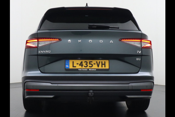 Škoda ENYAQ iV 80 SOH 94% Pano-dak Trekhaak W-pomp Adaptieve Cruise Control Camera Apple Carplay Android Auto Navi Ecc Pdc Stuur+Stoelverwarming Lmv 20" Mirrorlink DAB Led Matrix Elek.Achterklep Ecc-Achter Zeer complete Enyaq!