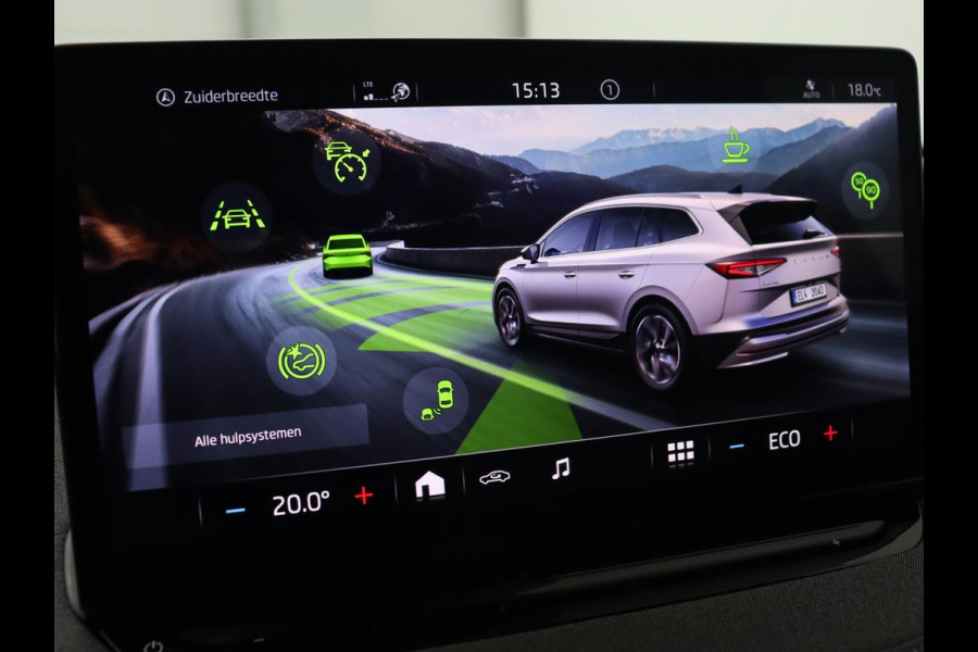 Škoda ENYAQ iV 60 | Trekhaak | Adaptive cruise | Camera | Keyless | Stuurverwarming | Half leder | 19'' | Carplay | Navigatie | Digital Cockpit | Full LED | File Assistent | Parkeerhulp