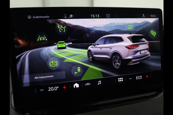 Škoda ENYAQ iV 60 | Trekhaak | Adaptive cruise | Camera | Keyless | Stuurverwarming | Half leder | 19'' | Carplay | Navigatie | Digital Cockpit | Full LED | File Assistent | Parkeerhulp