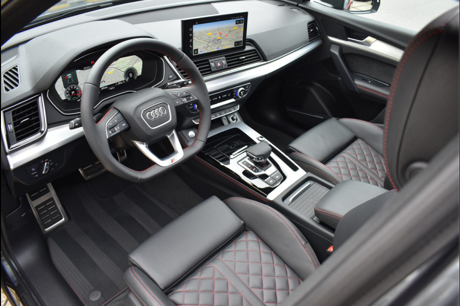 Audi Q5 50 TFSI e S-Line 299 Pk Black Ed RS-Stoel Rood Stiksel Pano Luchtvering Keyless 360 Camera 21 Inch