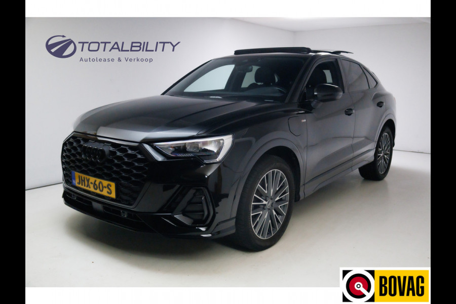 Audi Q3 Sportback 45 TFSI e S Edition 245 PK | 2x Sline | Panoramadak | Trekhaak elec. | Sonos audio | Navigatie, Cruise, PDC V+ A, App. connect.