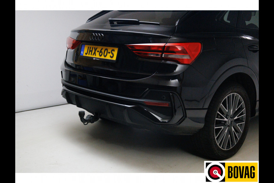 Audi Q3 Sportback 45 TFSI e S Edition 245 PK | 2x Sline | Panoramadak | Trekhaak elec. | Sonos audio | Navigatie, Cruise, PDC V+ A, App. connect.