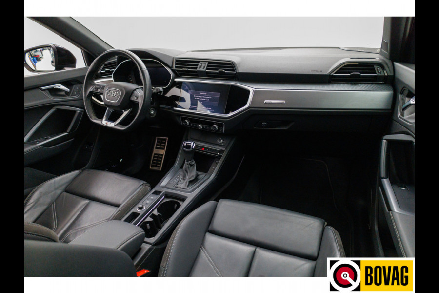 Audi Q3 Sportback 45 TFSI e S Edition 245 PK | 2x Sline | Panoramadak | Trekhaak elec. | Sonos audio | Navigatie, Cruise, PDC V+ A, App. connect.