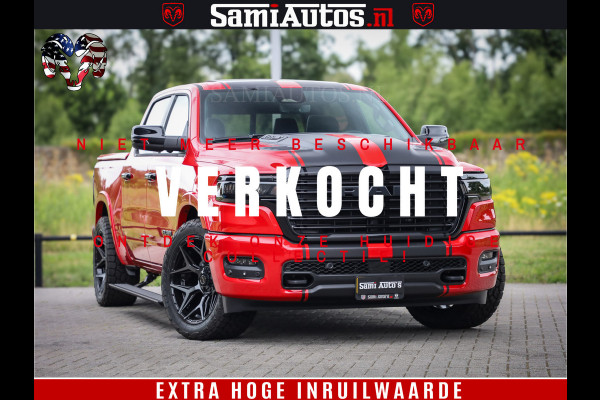 Dodge Ram 1500 Night Premium | RED DEVIL | Full Option | De Meest Luxe Pick-Up in zijn Klasse | Comfortabele Dubbele Cabine met Royale 5 Zitplaatsen | BPM vrij | Nu Leverbaar uit Voorraad | Voorraad Nr 2226 - 4993
