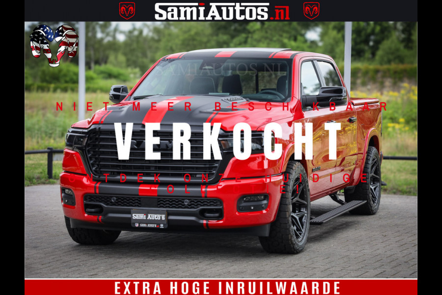 Dodge Ram 1500 Night Premium | RED DEVIL | Full Option | De Meest Luxe Pick-Up in zijn Klasse | Comfortabele Dubbele Cabine met Royale 5 Zitplaatsen | BPM vrij | Nu Leverbaar uit Voorraad | Voorraad Nr 2226 - 4993