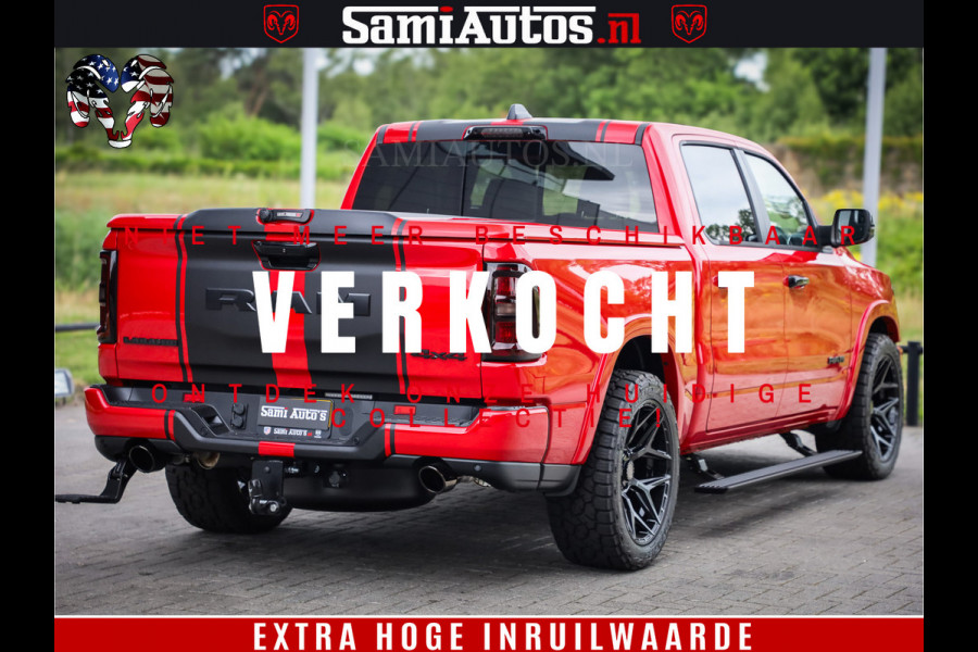 Dodge Ram 1500 Night Premium | RED DEVIL | Full Option | De Meest Luxe Pick-Up in zijn Klasse | Comfortabele Dubbele Cabine met Royale 5 Zitplaatsen | BPM vrij | Nu Leverbaar uit Voorraad | Voorraad Nr 2226 - 4993