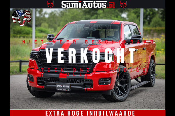 Dodge Ram 1500 Night Premium | RED DEVIL | Full Option | De Meest Luxe Pick-Up in zijn Klasse | Comfortabele Dubbele Cabine met Royale 5 Zitplaatsen | BPM vrij | Nu Leverbaar uit Voorraad | Voorraad Nr 2226 - 4993