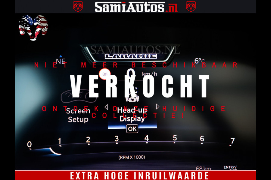 Dodge Ram 1500 Night Premium | RED DEVIL | Full Option | De Meest Luxe Pick-Up in zijn Klasse | Comfortabele Dubbele Cabine met Royale 5 Zitplaatsen | BPM vrij | Nu Leverbaar uit Voorraad | Voorraad Nr 2226 - 4993