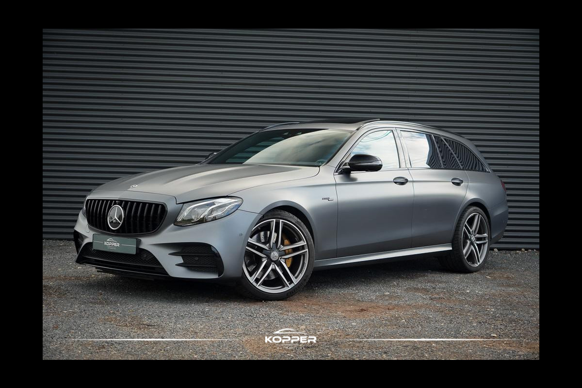 Mercedes-Benz E-Klasse Estate AMG 53 4MATIC / Magno / Schuifdak / Burmester / Trekhaak / Stoelverwarming&ventilatie Mercedes-Benz E-Klasse Estate AMG 53 4MATIC / Magno / Schuifdak / Burmester / Trekhaak / Stoelverwarming&ventilatie