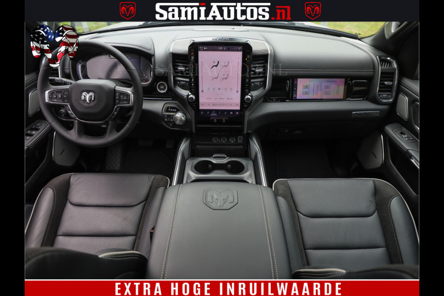 Dodge Ram 1500 GEEN MEERPRIJS | ALL IN | HELLCAT WHEELS | WIDE BODY | Laramie Night | 420Pk 636 Nn | Extra Groot Scherm + Passagiers Scher Comfortabele Dubbele Cabine met Royale 5 Zitplaatsen | Nu Leverbaar uit Voorraad | Voorraad Nr 2223 - 5047 Dodge Ram 1500 GEEN MEERPRIJS | ALL IN | HELLCAT WHEELS | WIDE BODY | Laramie Night | 420Pk 636 Nn | Extra Groot Scherm + Passagiers Scher Comfortabele Dubbele Cabine met Royale 5 Zitplaatsen | Nu Leverbaar uit Voorraad | Voorraad Nr 2223 - 5047