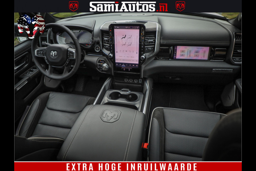 Dodge Ram 1500 GEEN MEERPRIJS | ALL IN | HELLCAT WHEELS | WIDE BODY | Laramie Night | 420Pk 636 Nn | Extra Groot Scherm + Passagiers Scher Comfortabele Dubbele Cabine met Royale 5 Zitplaatsen | Nu Leverbaar uit Voorraad | Voorraad Nr 2223 - 5047 Dodge Ram 1500 GEEN MEERPRIJS | ALL IN | HELLCAT WHEELS | WIDE BODY | Laramie Night | 420Pk 636 Nn | Extra Groot Scherm + Passagiers Scher Comfortabele Dubbele Cabine met Royale 5 Zitplaatsen | Nu Leverbaar uit Voorraad | Voorraad Nr 2223 - 5047